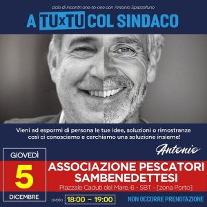 Riprende il ciclo di incontri dal nome &ldquo;A TU X TU COL SINDACO&rdquo;
