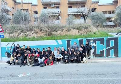 Un murale per Luca Bernabei