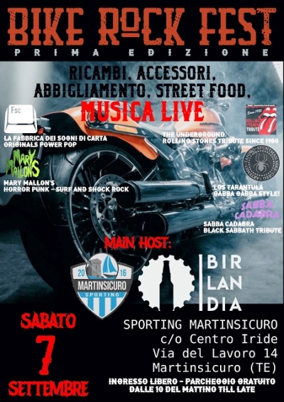 Presso il Centro Iride A Martinsicuro va in scena la prima edizione di Bike Rock Fest