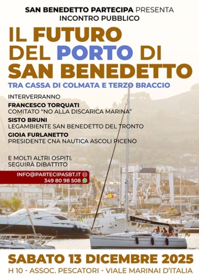 San Benedetto Partecipa invita la cittadinanza all’incontro pubblico sul futuro del porto