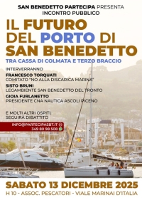 San Benedetto Partecipa invita la cittadinanza all&rsquo;incontro pubblico sul futuro del porto