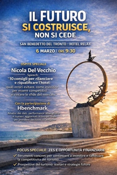 L'Associazione Albergatori “Riviera delle Palme” organizza un importante workshop dal titolo: “Il futuro si costruisce, non si cede