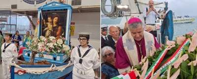 Festa della Madonna della Marina, processione in mare rispettata nonostante la pioggia