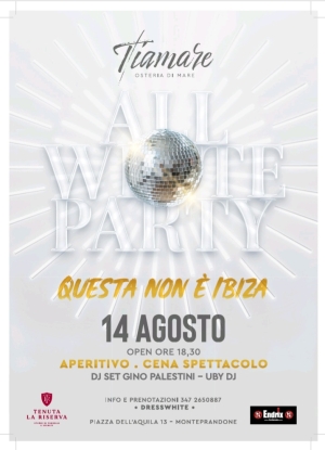 14 agosto 2025 a Monteprandone ALL WHITE PARTY - Questa non &egrave; Ibiza