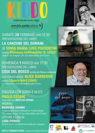 Presso la Libreria Nave Cervo l'evento KIDDO per Orecchio Acerbo Editore