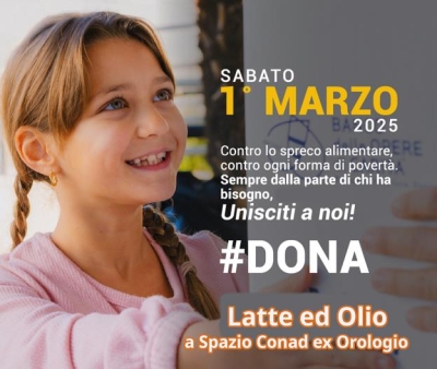 Raccolta alimentare del banco delle opere di carità in collaborazione con I Care sabato 1 marzo per tutto il giorno presso Spazio Conad Ex Orologio a Grottammare