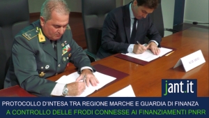 RINNVATO IL PROTOCOLLO D'INTESA TRA  REGIONE MARCHE E GUARDIA DI FINANZA