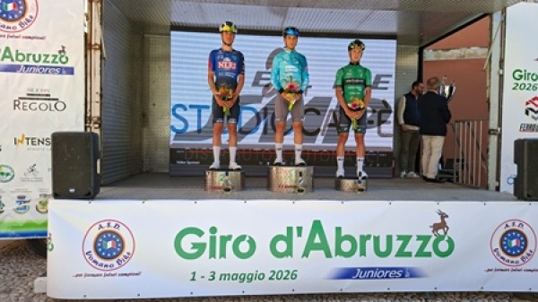 Giro d&rsquo;Abruzzo Juniores 2026: guizzo vincente in solitaria e primato nella generale per il marchigiano Alessandro Battistoni a Manoppello