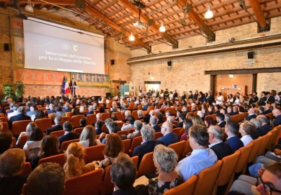 Anche il Sindaco Antonio Spazzafumo presente stamane ad Ancona per l'arrivo del Presidente del Consiglio Giorgia Meloni