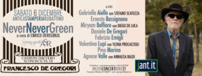 ALLA RICERCA DELLE GEMME PI&Ugrave; NASCOSTE DI FRANCESCO DE GREGORI IN UNA SERATA-OMAGGIO A ROMA, TRA MUSICA E RACCONTI