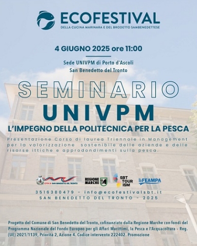 “L’impegno della Politecnica per la pesca”, presentazione del corso di laurea triennale a San Benedetto