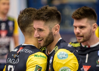 Yuasa Battery, l’mvp Mattei e coach Ortenzi nel dopo Monza