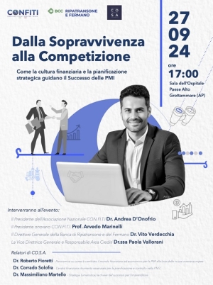 Dalla Sopravvivenza alla Competizione, venerd&igrave; 27 settembre convegno CON.FI.TI. a Grottammare