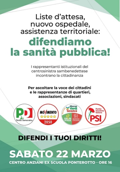 I rappresentanti istituzionali del centrosinistra sambenedettese incontrano la cittadinanza