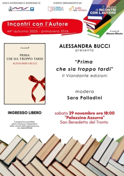 Alessandra Bucci presenta a San Benedetto il romanzo storico 