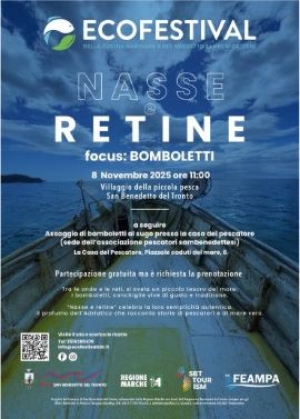 A San Benedetto del Tronto ultimo appuntamento del 2025 del ciclo "Nasse e Retine" dedicato ai Bomboletti e alla Piccola Pesca Artigianale