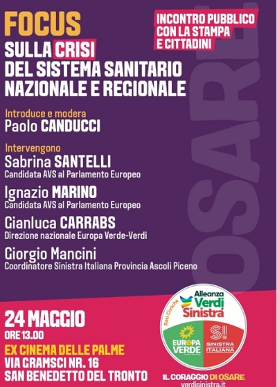 Venerdì 24 maggio Incontro Pubblico con la stampa e i cittadini