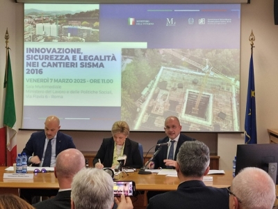 BADGE E SETTIMANALE DI CANTIERE: IL CAMBIO DI PASSO SU SICUREZZA E LEGALITA’ NELLA RICOSTRUZIONE POST-SISMA 2016
