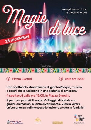 Gioved&igrave; 26 dicembre in piazza Giorgini lo spettacolo "Magie di luce"