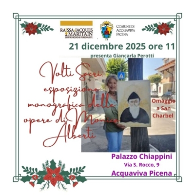 Acquaviva, mostra dal titolo “Volti sacri: esposizione monografica delle opere di Monica Alberti”