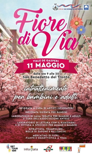 "Fiore di Via": una giornata di fiori, arte e divertimento a San Benedetto per la Festa della Mamma