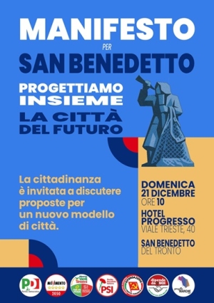 Manifesto per San Benedetto, incontro sul tema "Progettiamo insieme la citt&agrave; del futuro"