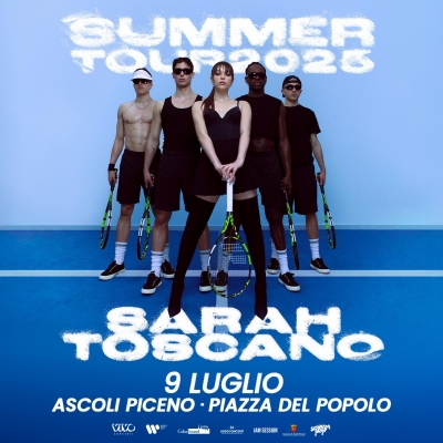 Sarah Toscano in concerto ad Ascoli, ingresso gratuito mercoledì 9 luglio (ore 21) in Piazza del Popolo