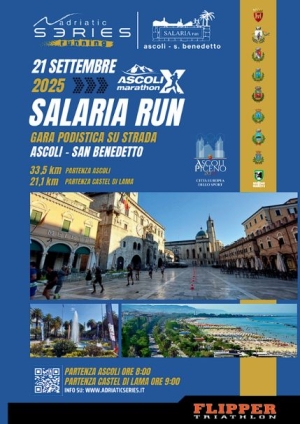 Salaria Run 2025, torna la corsa podistica sull&rsquo;antica Via Salaria da Ascoli Piceno a San Benedetto del Tronto