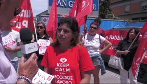 Manifestazione sindacale davanti alla RSA San Giuseppe
