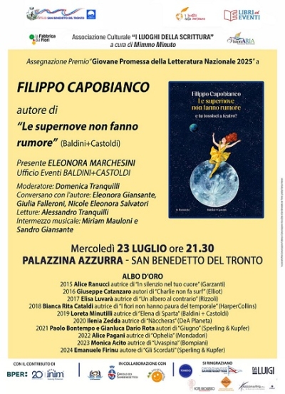 Filippo Capobianco premiato alla Palazzina Azzurra di San Benedetto per 