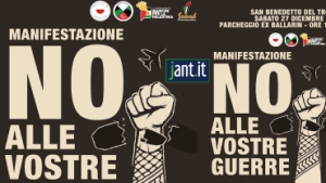 " NO ALLA VOSTRA GUERRA ",  CORTEO PRO PALESTINA A SAN BENEDETTO DEL TRONTO