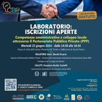 Partenariato Pubblico-Privato: domani laboratorio gratuito all&rsquo;Unione Montana