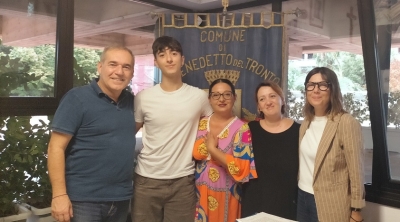 Il giovane Emanuele Cerreti ricevuto in Municipio