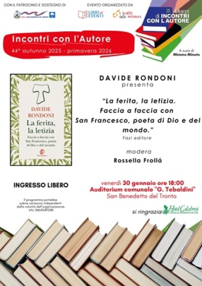 Davide Rondoni a San Benedetto presenta il libro “La ferita, la letizia”