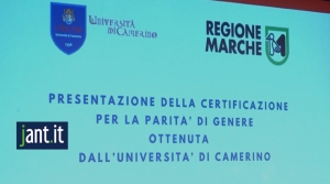 Presentazione della certificazione  per la parit&agrave; di genere ottenuta  dall' UNICAM