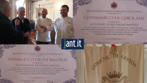 Offida celebra i suoi due ambasciatori culinari nel mondo, Citeroni e Di Girolami