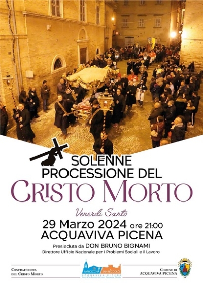 Acquaviva Picena, solenne processione del Cristo Morto