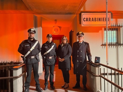 I CARABINIERI DI TERAMO ADERISCONO ALLA CAMPAGNA “ORANGE THE WORLD”, SOSTENUTA DA SOROPTIMIST INTERNATIONAL D’ITALIA
