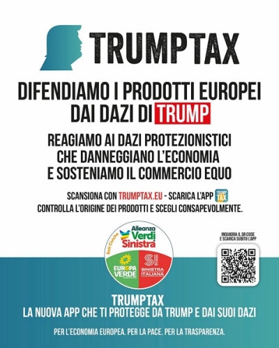 Alleanza Verdi Sinistra presenta TrumpTax, una app per sapere dove viene realizzato un prodotto