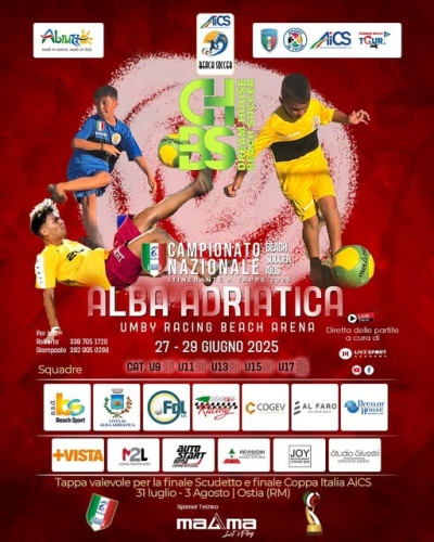 Alba Adriatica capitale del beach soccer giovanile: tre giorni di gare con 150 atleti