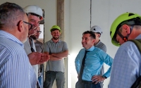 Ascoli Piceno - Ex caserma Vecchi, sopralluogo del sindaco Fioravanti nel cantiere