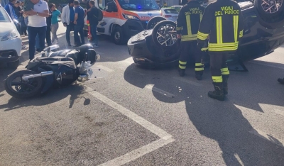 Incidente in viale Crispi a Teramo