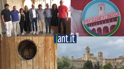 Il rieletto sindaco di Offida, Luigi Massa, presenta la sua nuova giunta allargata