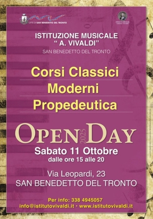 Ripartono i corsi all&rsquo;Istituzione Musicale &ldquo;Vivaldi&rdquo;, open day sabato 11 ottobre