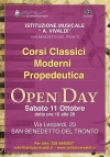 Ripartono i corsi all&rsquo;Istituzione Musicale &ldquo;Vivaldi&rdquo;, open day sabato 11 ottobre