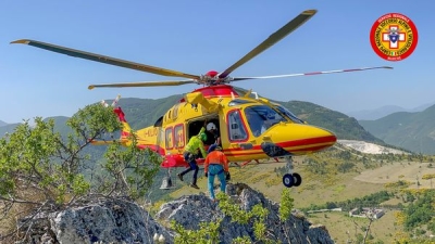 Il Soccorso Alpino recupera un escursionista sul monte Vettore