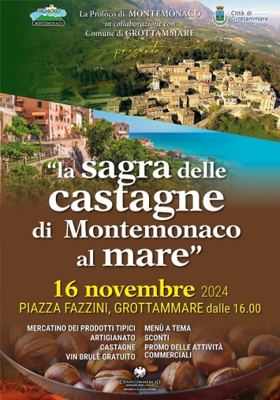 Dalla montagna al mare, castagnata in piazza Fazzini