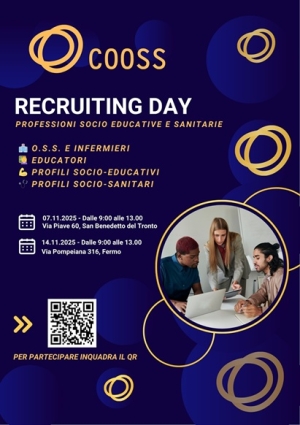 COOSS organizza due Recruiting Day: occasioni da non perdere per chi vuole lavorare nel sociale e nella sanit&agrave;