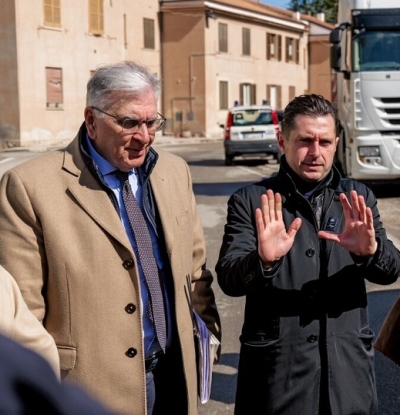 Al via la demolizione della palazzina a San Marcello in Ascoli Piceno