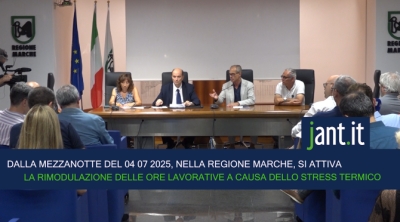 Anche la Regione Marche rimodula l'orario lavorativo a causa del costante stress termico